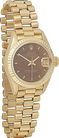 rolex 18k yellow gold & brown burl datejust 69178 26mm|rolex daytona 18k white gold.